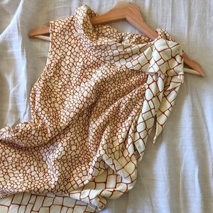 Vintage High Neck 60s Giraffe print dress